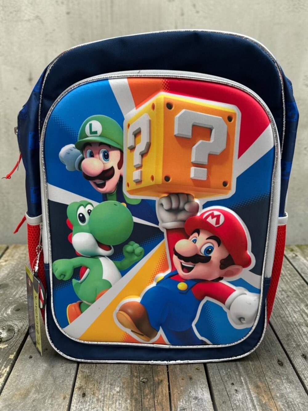 Super Mario Bros 17" Backpack With Padded Laptop Sleeve Water-Resistant Reflecti